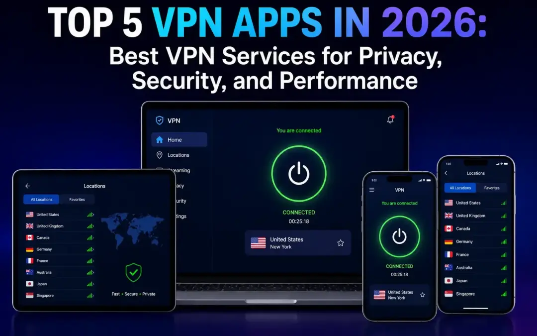 Top 5 VPN Apps in 2026: Best VPN Services for Privacy, Security, and Performance